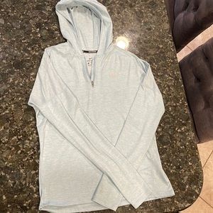 Nike running dri fit quarter zip with good. Womens small. Ocean blue